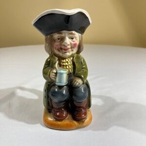 Vintage Choice Japan Toby Jug Colonial Beer Pitcher Figural Hand Painted 6"